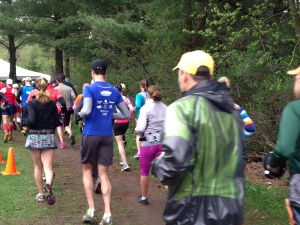 We are off (Jeff in the red singlet on the left, me in the blue / grey)